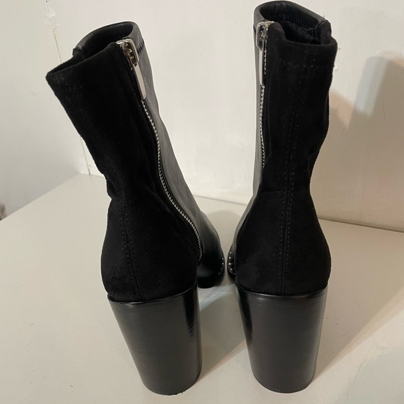 Aldo Black Leather Heeled Booties - Picture 5 of 12